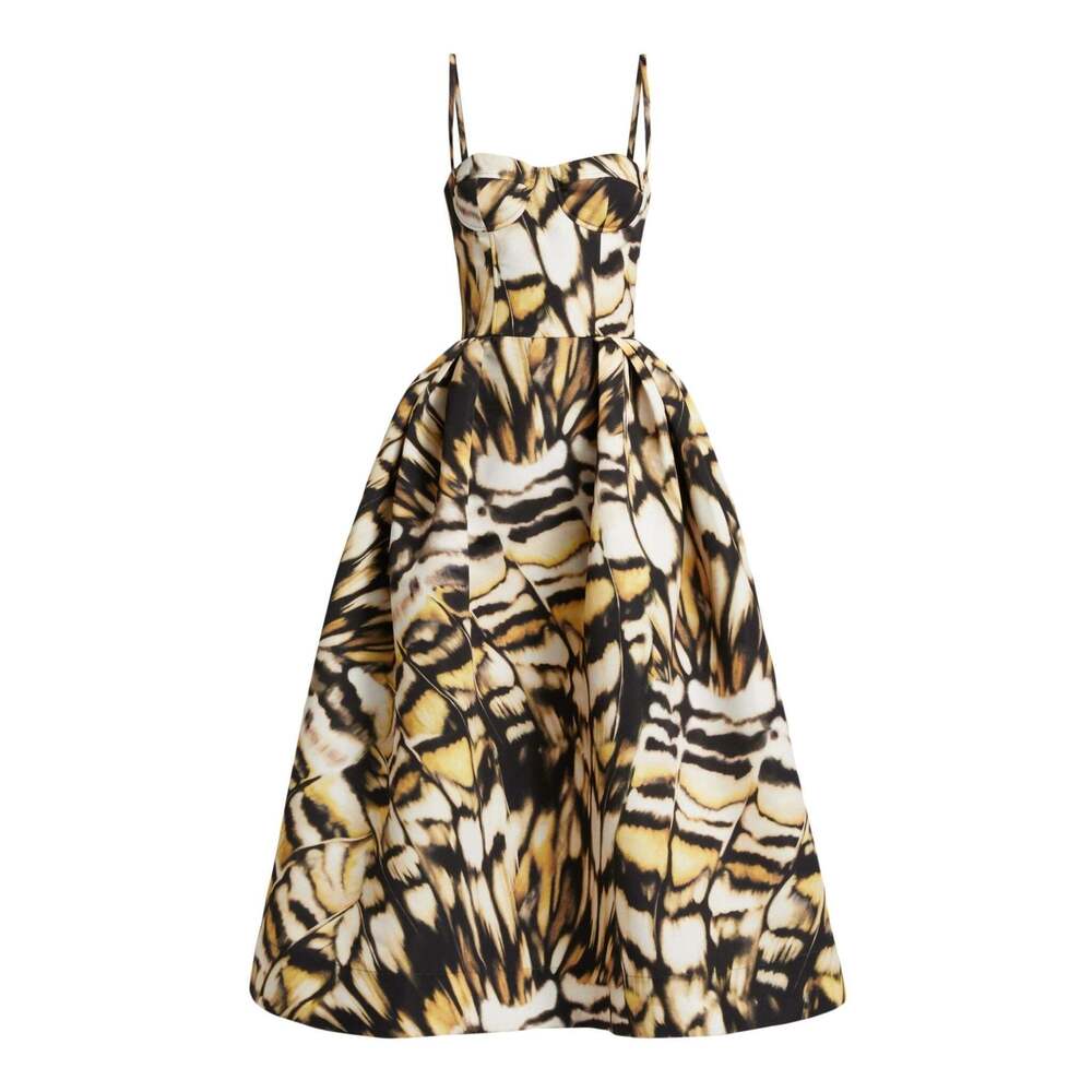 Oscar de la Renta - Abstract Butterfly Faille Dress - US 6